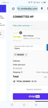 Drjess coupon verification screenshot