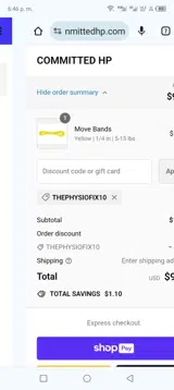 thephysiofix10 coupon verification screenshot