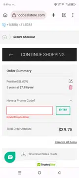 10OFF2 coupon verification screenshot