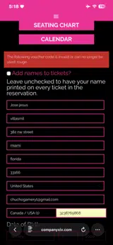 ROUGE coupon verification screenshot