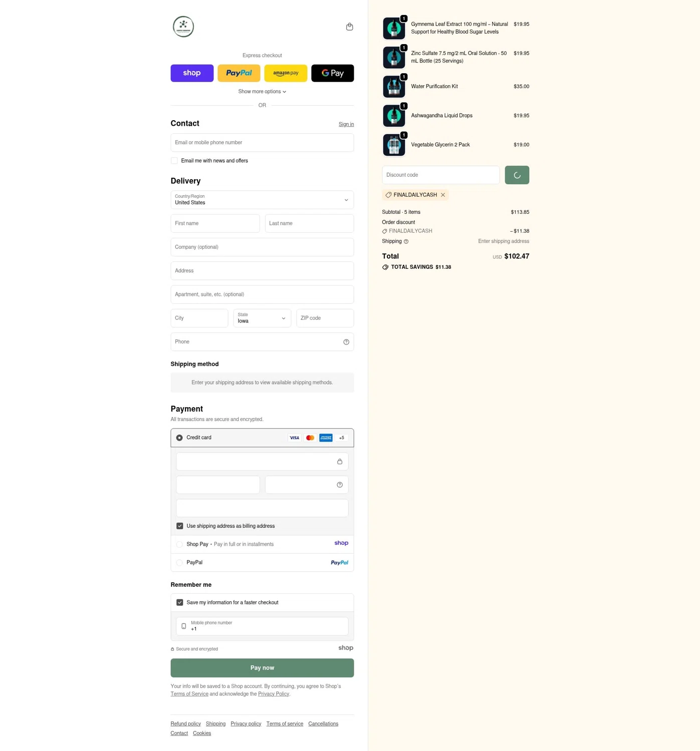 Compass Laboratory promo code screenshot showing code FINALDAILYCASH applied at Compass Laboratory checkout page. Uploaded by SimplyCodes community member saltediosteve on Dec 21, 2025