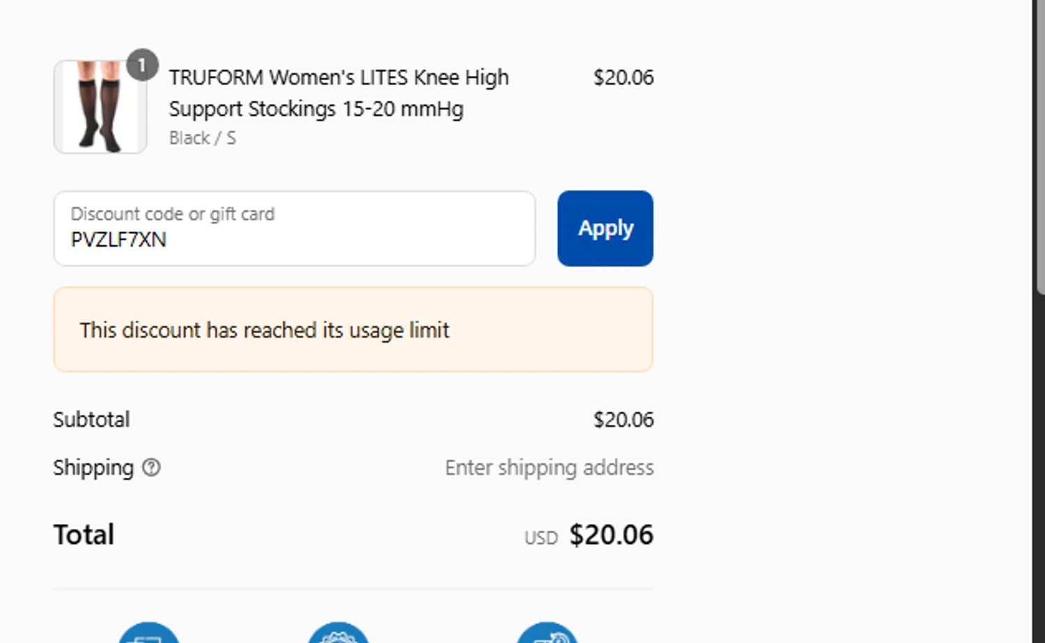 CompressionSale.com promo code screenshot showing code PVZLF7XN applied at CompressionSale.com checkout page. Uploaded by SimplyCodes community member ELREAL2 on Aug 25, 2025