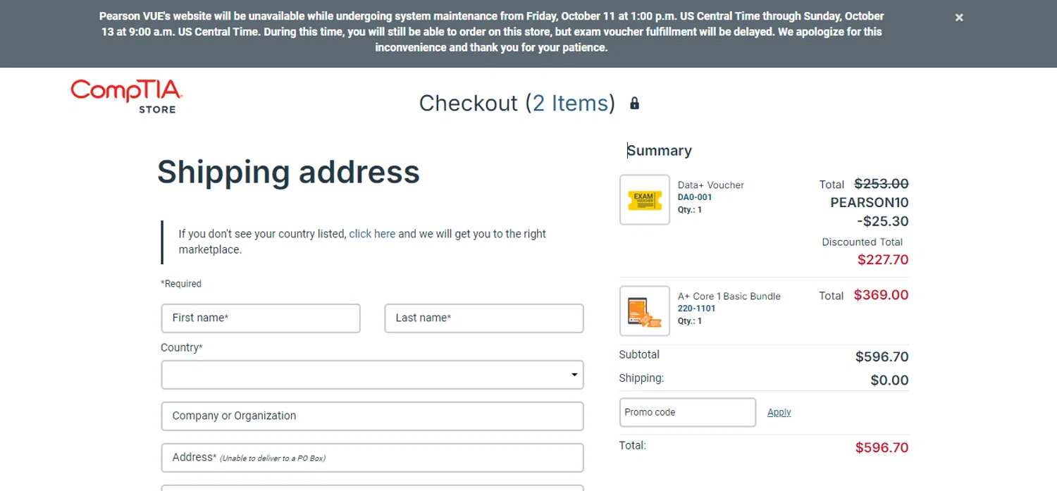 how to use CompTIA coupons
