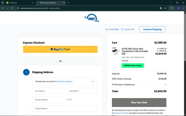 MacSales.com checkout page showing MacSales.com promo code box | Screenshot taken by SimplyCodes community member on Jul 16, 2025