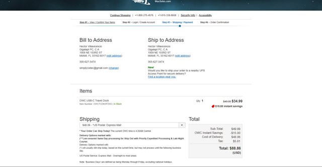 MacSales.com checkout page showing MacSales.com promo code box | Screenshot taken by SimplyCodes community member on Dec 24, 2024