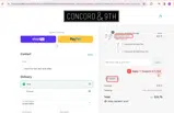 Concord & 9th coupon verification screenshot