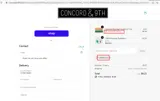 Concord & 9th coupon verification screenshot