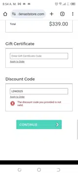 LDW2025 coupon verification screenshot