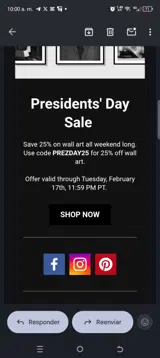 PREZDAY25 coupon verification screenshot