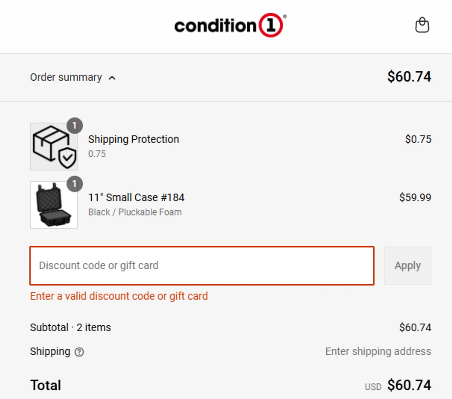 Condition 1 discount code screenshot showing code LUCKEDUP10 applied at Condition 1 checkout page. Uploaded by SimplyCodes community member PrimeMaven3104 on Jul 8, 2025