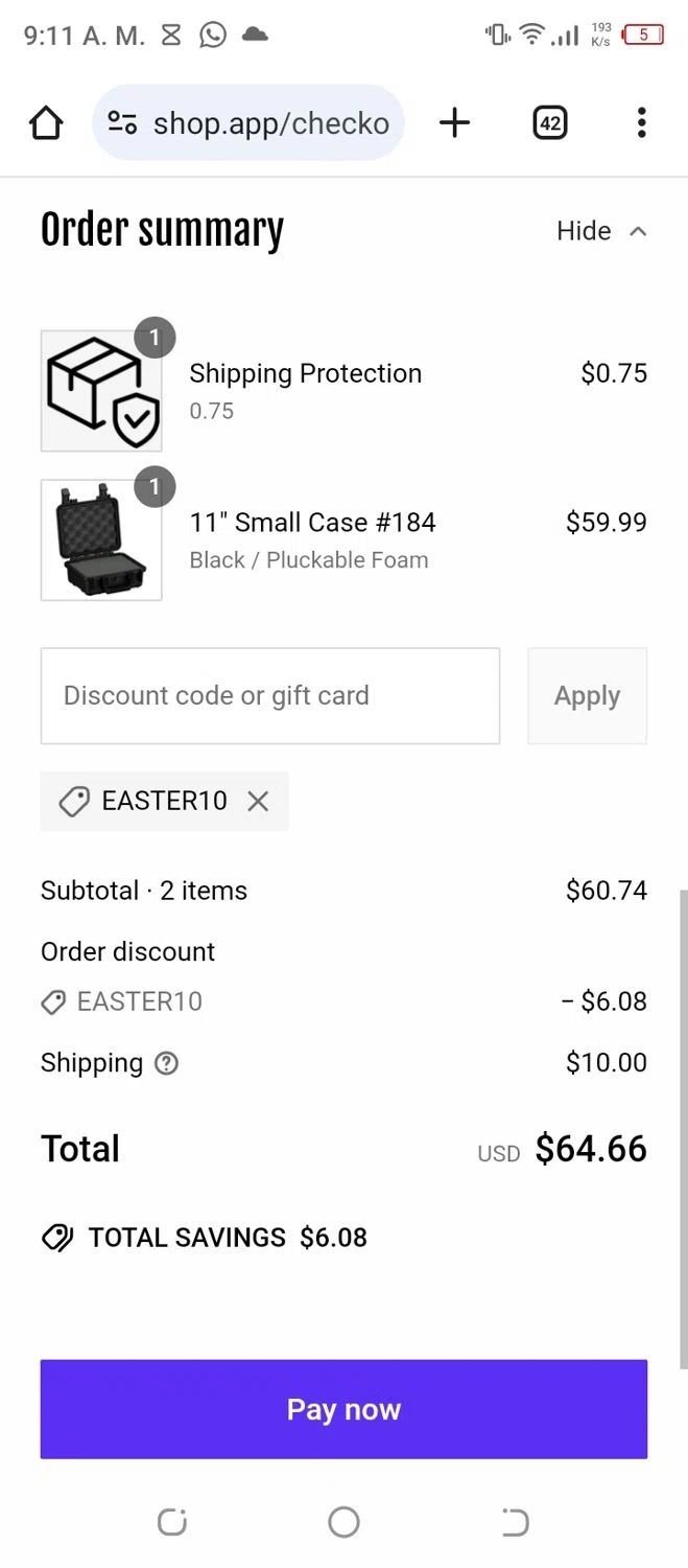 Condition 1 checkout page showing Condition 1 discount code box | Screenshot taken by SimplyCodes community member on Apr 18, 2025