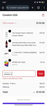 Condom-USA coupon verification screenshot