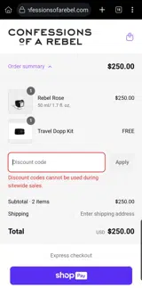 ASHLEYD coupon verification screenshot