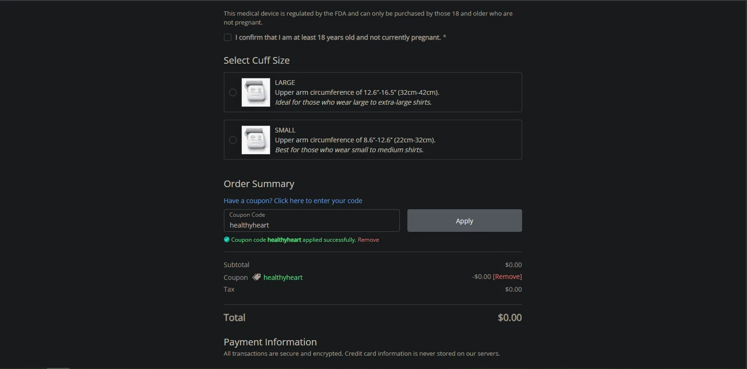 CONNEQT Health promo code screenshot showing code healthyheart applied at CONNEQT Health checkout page. Uploaded by SimplyCodes community member Nor_man on May 10, 2025