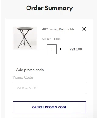 Conran Shop checkout page showing Conran Shop promo code box | Screenshot taken by SimplyCodes community member on Mar 25, 2021