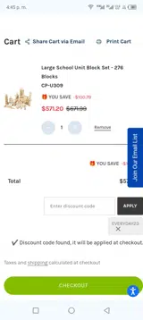 Constructive Playthings coupon verification screenshot