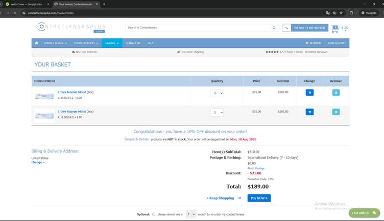 Contact Lenses Plus Promo Code - 10% Off Mar 2026