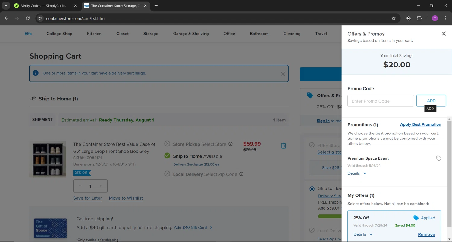 The Container Store Coupons 25 Off Promo Codes in August 2024