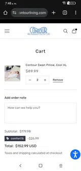 COMFORT15 coupon verification screenshot