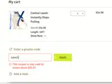 Control Leash coupon verification screenshot