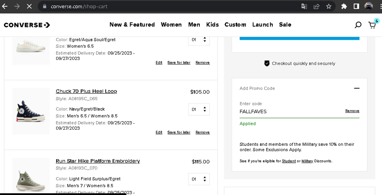 Converse Promo Codes 30 Off September 2023