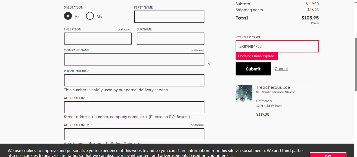 Cook & Becker promo code screenshot showing code BX87NB4PJ3 applied at Cook & Becker checkout page. Uploaded by SimplyCodes community member FrugalSage5401 on Apr 22, 2025