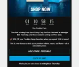 PRESALE coupon verification screenshot