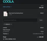 COOLA15 coupon verification screenshot