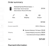 cases1515 coupon verification screenshot