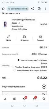SAVENOX10 coupon verification screenshot