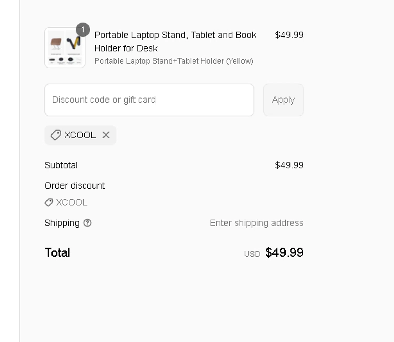 Cool Gadget promo code screenshot showing code XCOOL applied at Cool Gadget checkout page. Uploaded by SimplyCodes community member Netheryno on Aug 17, 2025