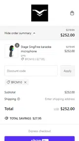 BFCM10 coupon verification screenshot