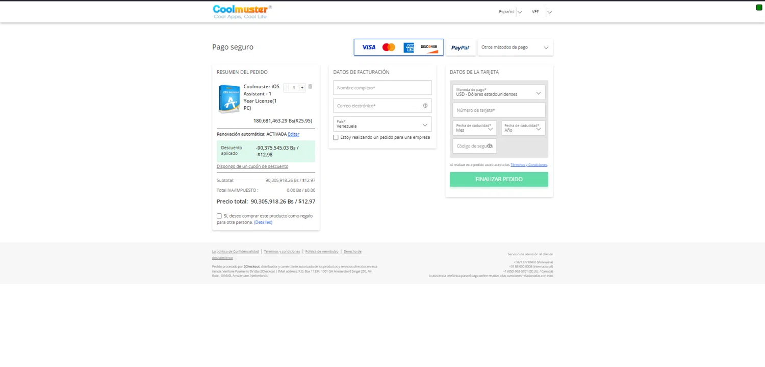 Coolmuster coupon code screenshot showing code COOLTCDEAL applied at Coolmuster checkout page. Uploaded by SimplyCodes community member RINITOSHI on Apr 5, 2025