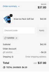 Save50 coupon verification screenshot