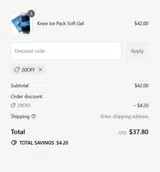 20off coupon verification screenshot