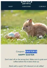 EASTER12 coupon verification screenshot
