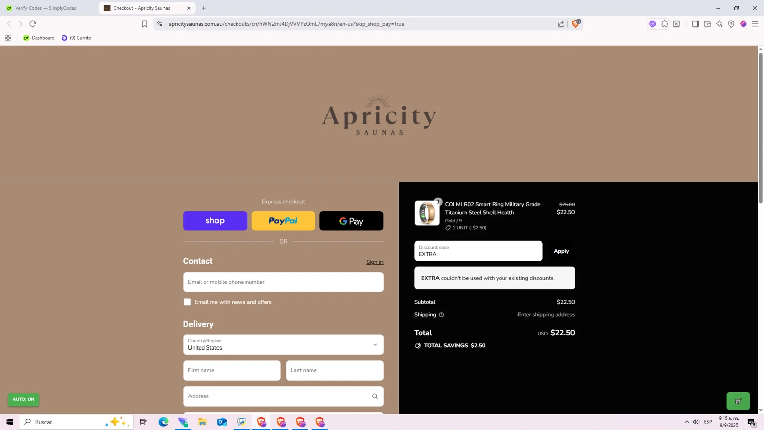 Coospo discount code screenshot showing code JohnBike applied at Coospo checkout page. Uploaded by SimplyCodes community member Nezukooo on Sep 9, 2025