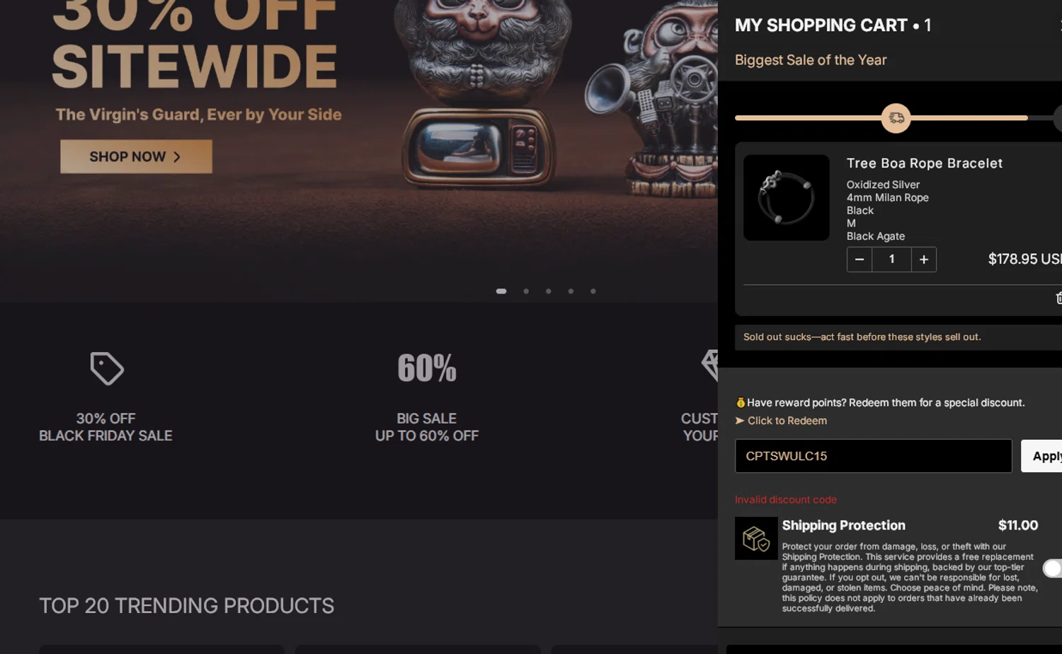 Coppertist.Wu promo code screenshot showing code CPTSWULC15 applied at Coppertist.Wu checkout page. Uploaded by SimplyCodes community member Princesasofia on Nov 10, 2025