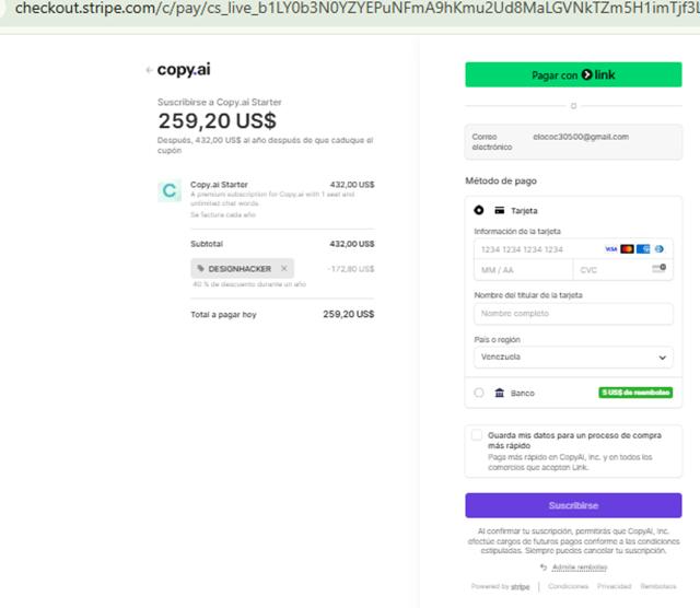 CopyAI checkout page showing CopyAI promo code box | Screenshot taken by SimplyCodes community member on Jun 28, 2025