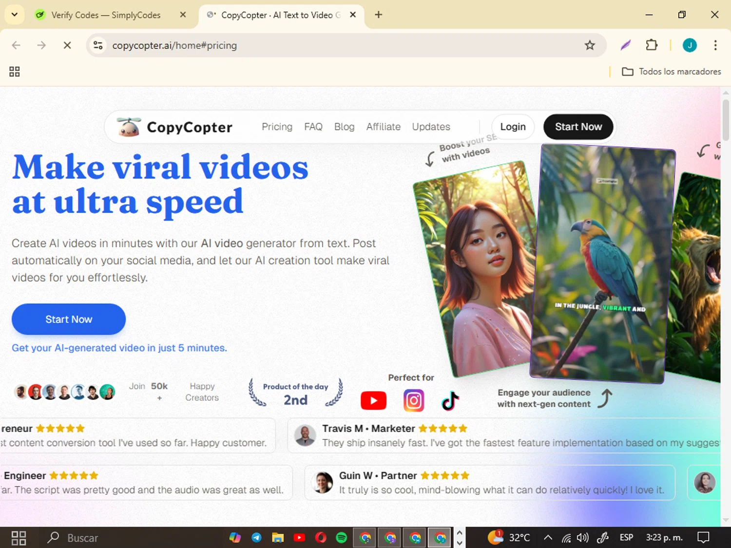 CopyCopter promo code screenshot showing code SWEET20 applied at CopyCopter checkout page. Uploaded by SimplyCodes community member JESUSCOLMAN on Jun 23, 2025