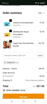 Coracao Chocolate coupon verification screenshot
