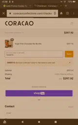 Coracao Chocolate coupon verification screenshot