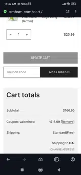 Cor4 coupon verification screenshot