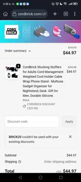 BRICK20 coupon verification screenshot