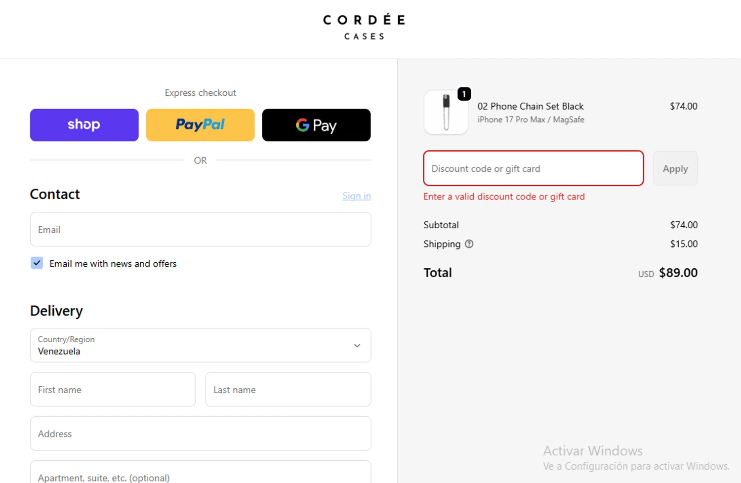Cordee Cases promo code screenshot showing code BOGO2025 applied at Cordee Cases checkout page. Uploaded by SimplyCodes community member BudgetGuardian5712 on Dec 6, 2025