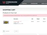 Coremark Metals coupon verification screenshot