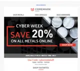 Coremark Metals coupon verification screenshot