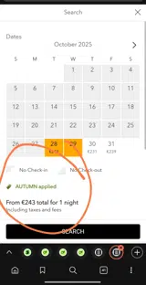 AUTUMN coupon verification screenshot