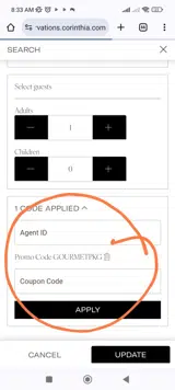 GOURMETPKG coupon verification screenshot