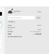 10off coupon verification screenshot